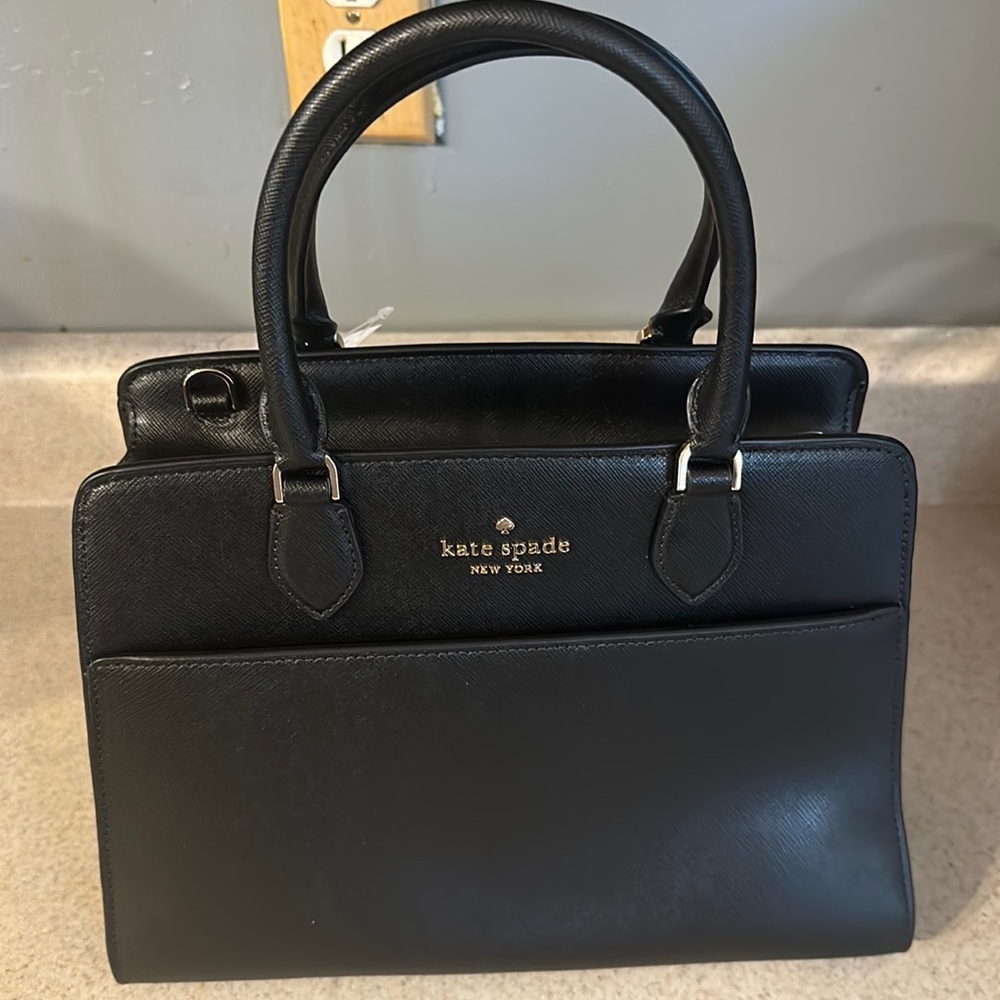 Black KATE SPADE leather tote